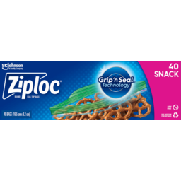 Photo of Sc Johnson Ziploc Snack Bags 40 Pack