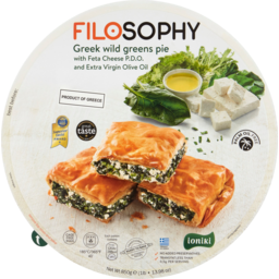 Photo of Filosophy Greek Wild Greens Pie With Feta Cheese And Extra Virgin Olive Oil 850g