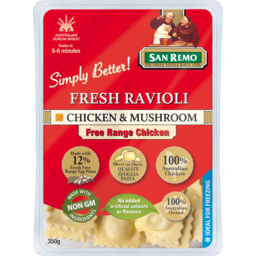 Photo of San Remo Fresh Chicken And Mushroom Ravioli