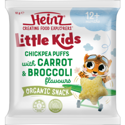 Photo of Heinz Little Kids Chickpea Puffs with Carrot & Broccoli Flavours 12g
