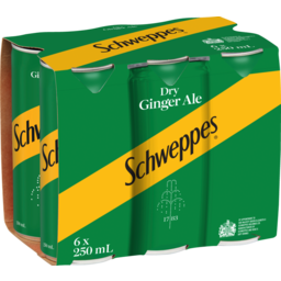 Photo of Schweppes Soft Drink Ginger Ale Cans 6.0x250ml