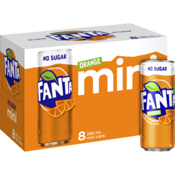 Photo of Fanta Zero/Diet/Light Fanta No Sugar Soft Drink Multipack Cans 8 X 250ml 