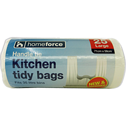 Photo of Homeforce Handle Tie Kitchen tidy Bags Large 25pk