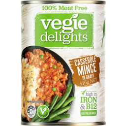 Photo of Vegie Delights 100% Meat Free Casserole Mince In Gravy 415g