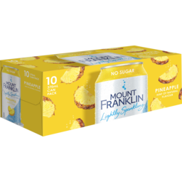 Photo of Mt. Franklin Mount Franklin Lightly Sparkling Water Pineapple Multipack Cans 10 X 375ml 