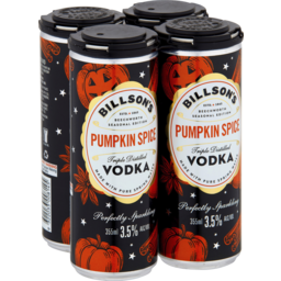 Photo of Billson's Vodka With Pumpkin Spice 4 X .0x355ml