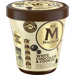Photo of Magnum Ice Cream Dessert Tub White Chocolate And Cookies Frozen 440ml