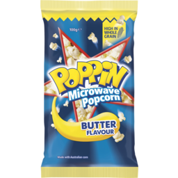 Photo of Poppin Microwave Popcorn Butter Flavour 100g