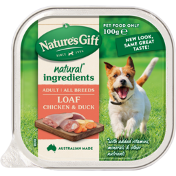 Photo of Natures Gift Natural Food Chicken & Duck Loaf Style Dog Food Tray