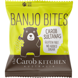 Photo of The Carob Kitchen Banjo Bites Carob Sultanas Gluten Free No Added Sugar