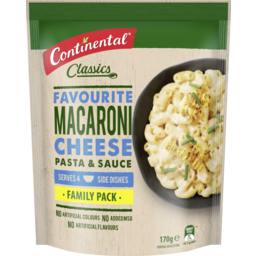 Photo of Continental Classics Pasta & Sauce Macaroni Cheese Family Pack 4 Serve 170g