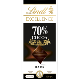 Photo of Lindt Excellence Dark Chocolate Block 70% Cocoa