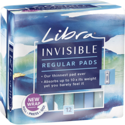 Photo of Libra Invisible Pads Regular 12 Pack