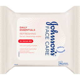 Photo of Johnsons Daily Essentials Facial Cleansing Wipes Normal Skin 25pk