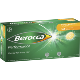 Photo of Berocca Energy Vitamin Mango & Orange Effervescent Tablets 30 Pack 