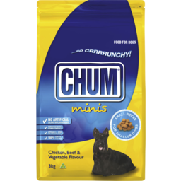 Photo of Chum Dry Dog Food Chicken, Beef & Vegetable Flavour 3kg