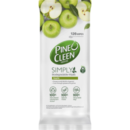 Photo of Pine O Cleen Simply Biodegradable Wipes Apple 126 Pack