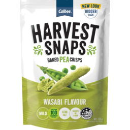 Photo of Calbee Harvest Snaps Baked Pea Crisps Wasabi Flavour 120g