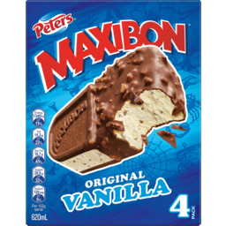 Photo of Peters Maxibon Vanilla Ice Creams 4 Pack 620ml