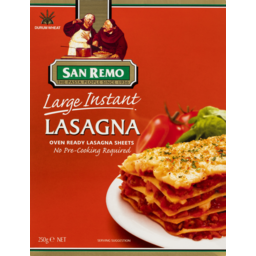 Photo of San Remo Lasagna Sheets Instant Large 250g