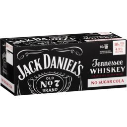 Photo of Jack Daniels & No Sugar Cola 10 Pack 375ml 375ml