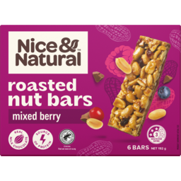 Photo of Nice & Natural Mixed Berry With Real Milk Chocolate Roasted Nut Bars 6 Pack