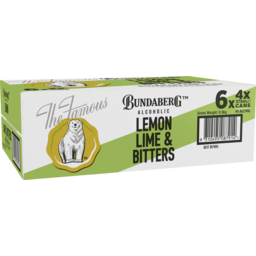 Photo of Bundaberg Alcoholic Lemon Lime Bitters 4% 24x375ml