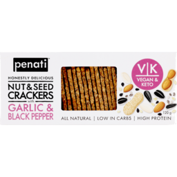 Photo of Penati Nut & Seed Crackers Garlic & Black Pepper