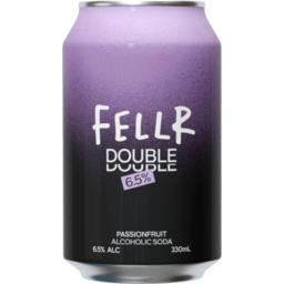 Photo of Fellr Double Double Passionfruit Alcoholic Soda 6.5% Can