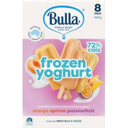 Photo of Bulla Frozen Yoghurt mango Apricot passionfruit 8 Pack