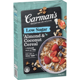 Photo of Carman's Goodness & Grains Low Sugar Almond & Coconut Flakes 375g