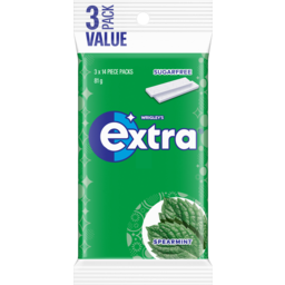 Photo of Wrigleys Extra Spearmint Sugarfree Gum 3 Pack