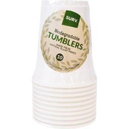 Photo of Surv. Biodegradable Tumblers 10 Pack