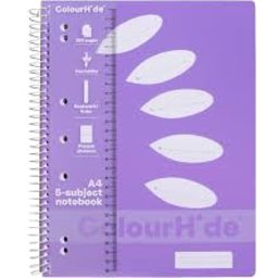 Photo of C/Hide Notebook A4 5subj 250pg