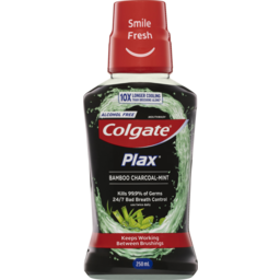 Photo of Colgate Plax Antibacterial Mouthwash, , Bamboo Charcoal Mint, Alcohol Free, Bad Breath Control