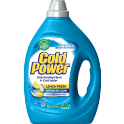 Photo of Cold Power Advanced Clean Lemon, Liquid Laundry Detergent, 2 Litres 2l