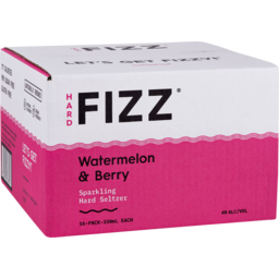 Photo of Hard Fizz Watermelon & Berry Seltzer 16x330ml