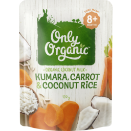 Photo of Only Organic Kumara Carrot & Coconut Rice 8+ Months Baby Food