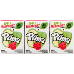 Photo of Prima Apple Raspberry Flavour Fruit Drink 6x200ml