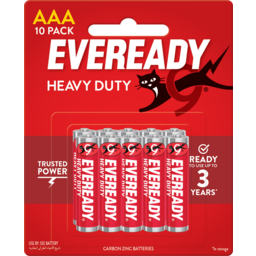 Photo of Eveready Red Label Heavy Duty Aaa Batteries 10 Pack