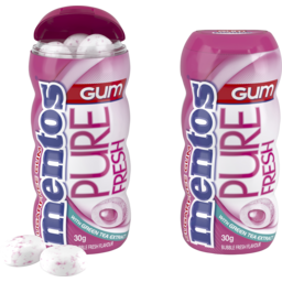 Photo of Mentos Pure Fresh Bubble Fresh Sugar Free Chewing Gum Pocket Bottle 30g