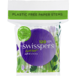 Photo of Swisspers Cotton Tips Paper Stems 120pk