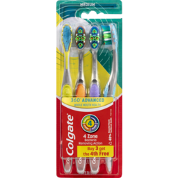 Photo of Colgate 360 Advanced Medium Toothbrush 4 Pack