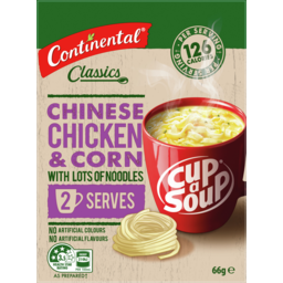 Photo of Continental Cup A Soup Chinese Chicken & Corn With Lots Of Noodles 2 Serves 66g