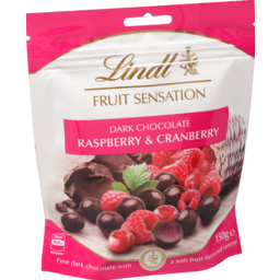 Photo of Lindt Fruit Sensation Dark Chocolate Raspberry & Cranberry 150g