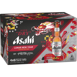 Photo of Asahi Lager Beer Dry Bottles 24x330ml