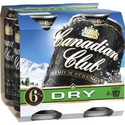 Photo of Canadian Club & Premium Dry 6% 375ml 4 x 6pks