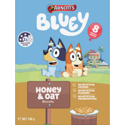 Photo of Arnott's Bluey Biscuits Honey & Oat 8 Packs 168g