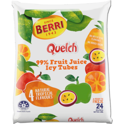 Photo of Berri Quelch 99% Fruit Juice Natural Tropical Flavours Icy Tubes