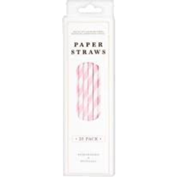 Photo of Party Paper Straws Pink 20 Pack